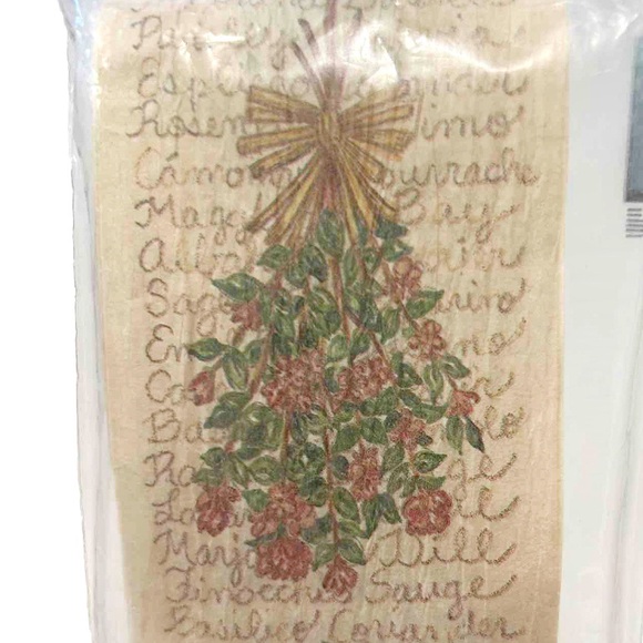 Vintage MPR Paper Ribbon Hanging Herbs 6 Yards Gift Wrap Bow Flowers Garden Cute - Picture 3 of 8